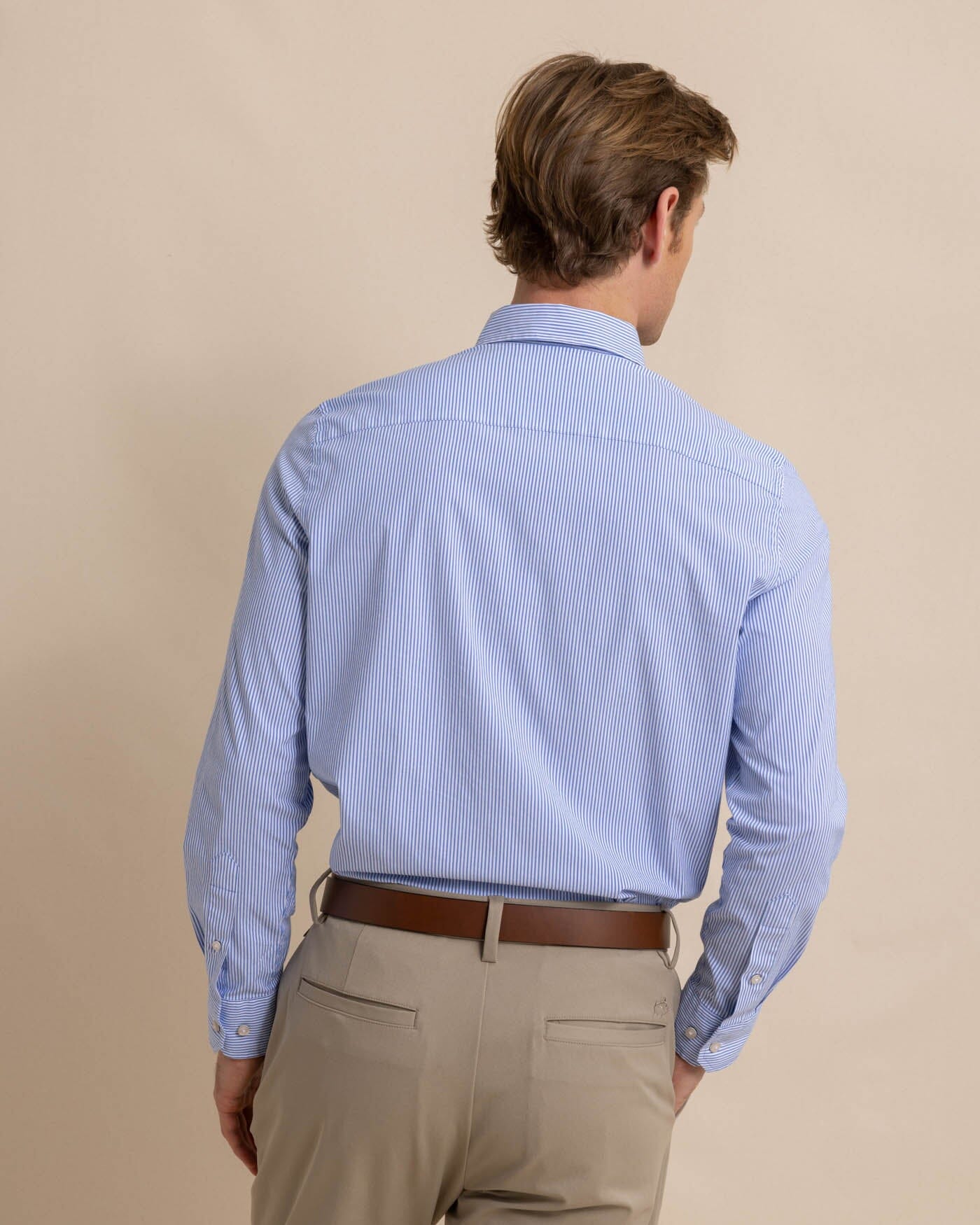 Charleston Granby Stripe Embroidered Sport Shirt